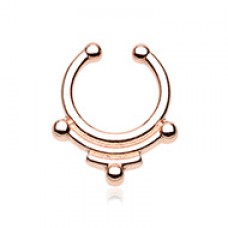 Rose Gold Indigenous Fake Septum Clip-On Ring