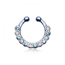 Colorline Opal Paradigm Fake Septum Clip-On Ring