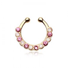 Golden Opal Paradigm Fake Septum Clip-On Ring