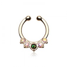Golden Opal Precia Fake Septum Clip-On Ring