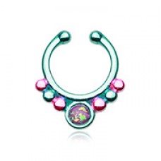 Colorline Opal Grandiose Fake Septum Clip-On Ring