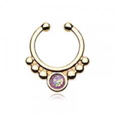 Golden Opal Grandiose Fake Septum Clip-On Ring