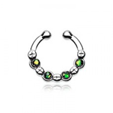 Classic Aurea Sparkle Fake Septum Clip-On Ring 