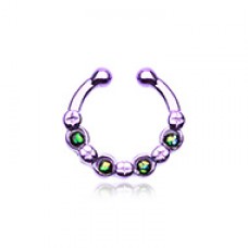 Colorline Aurea Sparkle Fake Septum Clip-On Ring 