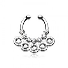 Aureole Gemina Sparkle Fake Septum Clip-On Ring