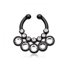 Colorline Aureole Gemina Sparkle Fake Septum Clip-On Ring