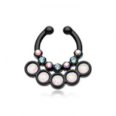 Colorline Opal Aureole Gemina Fake Septum Clip-On Ring