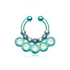 Colorline Opal Aureole Gemina Fake Septum Clip-On Ring