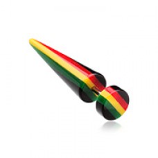 Rasta Jamaican Stripe UV Acrylic Fake Taper 