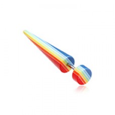 Multi Stripe Acrylic Fake Taper 