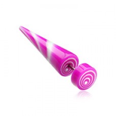 Swirl Circles Solid Acrylic Fake Taper 
