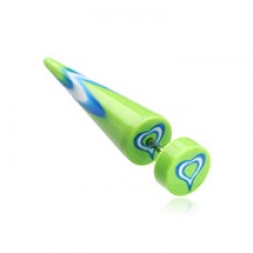 Retro Heart UV Acrylic Fake Taper 