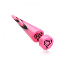 Retro Heart UV Acrylic Fake Taper 