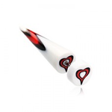 Retro Heart UV Acrylic Fake Taper 