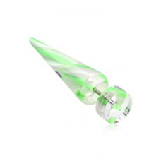 Swirl Stripe UV Acrylic Fake Taper 