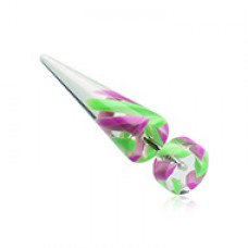 Two Tone Stripe UV Acrylic Fake Taper 