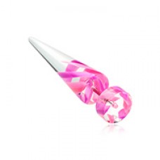 Two Tone Stripe UV Acrylic Fake Taper 
