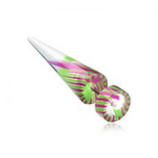 Pinwheel Stripe UV Acrylic Fake Taper 