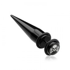 Pirate Skull Acrylic Fake Taper with O-Rings 