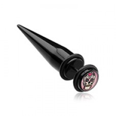 Sugar Skull Acrylic Fake Taper with O-Rings 