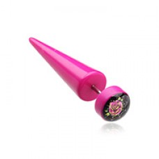 Retro Rose Acrylic Fake Taper 