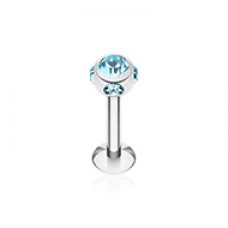 Aurora Gem Ball Steel Labret