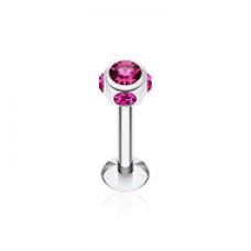 Aurora Gem Ball Steel Labret