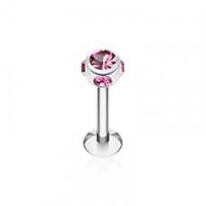 Aurora Gem Ball Steel Labret