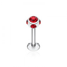Aurora Gem Ball Steel Labret