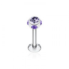Aurora Gem Ball Steel Labret