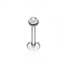 Multi-Sprinkle Dot Multi Gem Dome Labret