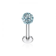 Multi-Sprinkle Dot Multi Gem Ball Steel Labret