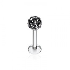 Multi-Sprinkle Dot Multi Gem Ball Steel Labret
