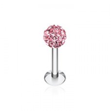 Multi-Sprinkle Dot Multi Gem Ball Steel Labret
