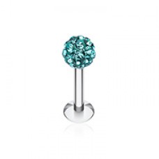Multi-Sprinkle Dot Multi Gem Ball Steel Labret
