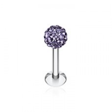 Multi-Sprinkle Dot Multi Gem Ball Steel Labret