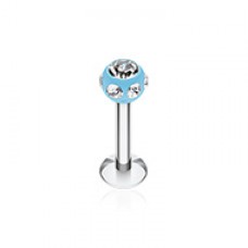 Aurora Gem UV Acrylic Ball Top Labret