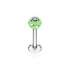 Aurora Gem UV Acrylic Ball Top Labret