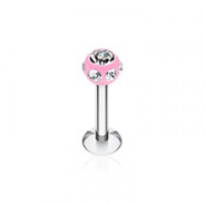 Aurora Gem UV Acrylic Ball Top Labret