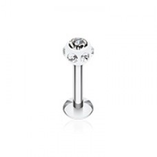 Aurora Gem UV Acrylic Ball Top Labret