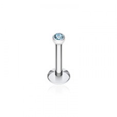 Steel Gem Ball Internally Threaded Labret