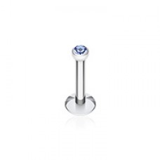 Steel Gem Ball Internally Threaded Labret
