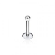 Steel Gem Ball Internally Threaded Labret