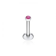 Steel Gem Ball Internally Threaded Labret
