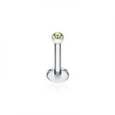 Steel Gem Ball Internally Threaded Labret
