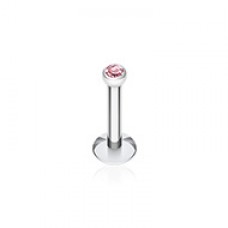 Steel Gem Ball Internally Threaded Labret
