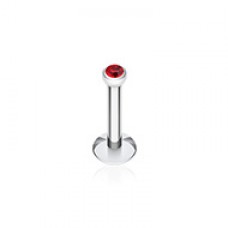 Steel Gem Ball Internally Threaded Labret