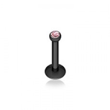 Blackline Gem Ball Internally Threaded Labret