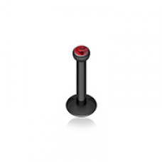 Blackline Gem Ball Internally Threaded Labret