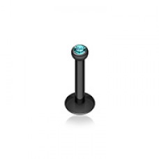 Blackline Gem Ball Internally Threaded Labret